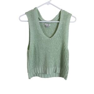 American Eagle Knit Sleeveless Summer Sweater Mint Green‎ Women Size Small